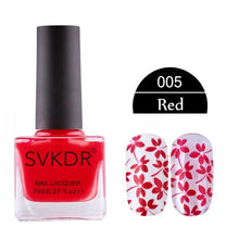 Load image into Gallery viewer, SVKDR New Arrival Stamp Nail Polish &amp; Stamping Polish Nail Art Stamping Nail Lacquer for Nail DIY Stamping Plate Tools 12 Colors
