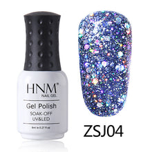 Load image into Gallery viewer, HNM 8ML Diamond UV LED Lamp Nail Gel Bling Glitter Paint Gellak Soak Off Semi Permanent Lucky Lacquer Enamel Gel Nail Polish Ink
