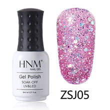 Load image into Gallery viewer, HNM 8ML Diamond UV LED Lamp Nail Gel Bling Glitter Paint Gellak Soak Off Semi Permanent Lucky Lacquer Enamel Gel Nail Polish Ink
