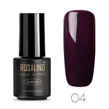 Load image into Gallery viewer, ROSALIND Nail Polish 7ML 58 Color Series Gel Nail Polish Nail Art UV LED Soak-off Gel Lacquer Vernis Semi Permanent Gel Varnish
