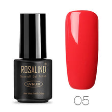 Load image into Gallery viewer, ROSALIND Nail Polish 7ML 58 Color Series Gel Nail Polish Nail Art UV LED Soak-off Gel Lacquer Vernis Semi Permanent Gel Varnish
