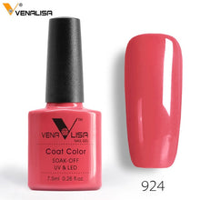 Load image into Gallery viewer, 7.5ml VENALISA Nail Gel Polish High Quality Nail Art Salon 60 Colors Soak off UV LED Nail Gel Varnish Camouflage Color Lacquer
