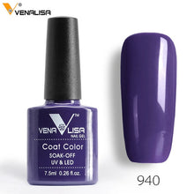 Load image into Gallery viewer, 7.5ml VENALISA Nail Gel Polish High Quality Nail Art Salon 60 Colors Soak off UV LED Nail Gel Varnish Camouflage Color Lacquer
