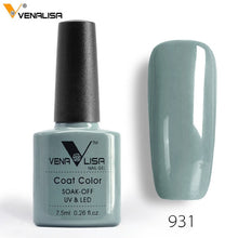 Load image into Gallery viewer, 7.5ml VENALISA Nail Gel Polish High Quality Nail Art Salon 60 Colors Soak off UV LED Nail Gel Varnish Camouflage Color Lacquer
