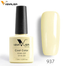 Load image into Gallery viewer, 7.5ml VENALISA Nail Gel Polish High Quality Nail Art Salon 60 Colors Soak off UV LED Nail Gel Varnish Camouflage Color Lacquer
