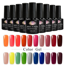 Load image into Gallery viewer, Meet Across UV LED DIY Nail Polish Gel Soak Off Pure Color Varnish Lacquer Vernis Semi Permanent Manicure Nail Art Gel Polish
