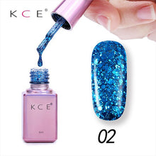 Load image into Gallery viewer, KCE 6ml Bling Gel Nail Polish Glitter Sequins UV Gel Soak Off Sequins Nail Art Lacquer Polish Manicure
