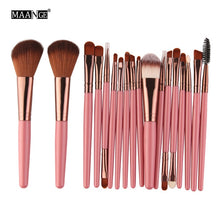 Load image into Gallery viewer, MAANGE 6/15/18Pcs Makeup Brushes Tool Set Cosmetic Powder Eye Shadow Foundation Blush Blending Beauty Make Up Brush Maquiagem
