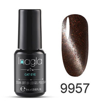 Load image into Gallery viewer, Inagla 3D Magnetic Nail Polish 8ml Cat Eye Nail Varnish Magnet Nail Lacquer Base Coat Top Coat Needed
