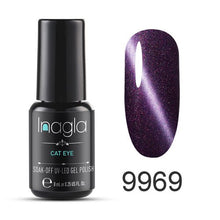 Load image into Gallery viewer, Inagla 3D Magnetic Nail Polish 8ml Cat Eye Nail Varnish Magnet Nail Lacquer Base Coat Top Coat Needed
