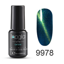 Load image into Gallery viewer, Inagla 3D Magnetic Nail Polish 8ml Cat Eye Nail Varnish Magnet Nail Lacquer Base Coat Top Coat Needed
