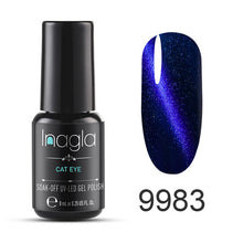 Load image into Gallery viewer, Inagla 3D Magnetic Nail Polish 8ml Cat Eye Nail Varnish Magnet Nail Lacquer Base Coat Top Coat Needed
