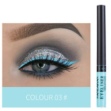 Load image into Gallery viewer, HANDAIYAN 12 Colors Waterproof Liquid Eyeliner Makeup Black White Pink Color Glitter Eye Liner maquiagem China Makeup TSLM2
