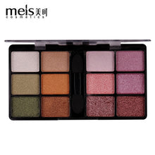 Load image into Gallery viewer, MEIS New Arrival Charming Eyeshadow 12 Color Eye shadow Palette Make up Palette Shimmer Pigmented EyeShadow Powder Fashion Color
