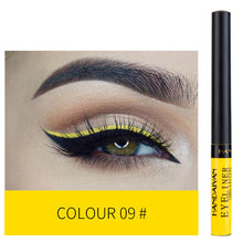 Load image into Gallery viewer, HANDAIYAN Colorful Matte Eyeliner Liquid Waterproof White Blue Black Tint Eyes Makeup Long Lasting Liquid Eye Liner Cosmetics
