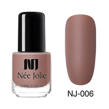 Load image into Gallery viewer, NEE JOLIE Matte Effetc Nail Polish Black Pure Nail Color Pink Nail Art Oily Polish Varnish Manicure Nail Art Lacquer Varnish
