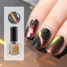 Load image into Gallery viewer, BORN PRETTY 3D Magnetic Glitter Nail Polish 6ml Holographic Chameleon Cat Eye Nail Varnish Nail Lacquer Black Base Needed
