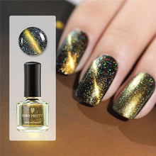 Load image into Gallery viewer, BORN PRETTY 3D Magnetic Glitter Nail Polish 6ml Holographic Chameleon Cat Eye Nail Varnish Nail Lacquer Black Base Needed
