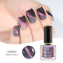 Load image into Gallery viewer, BORN PRETTY 3D Magnetic Glitter Nail Polish 6ml Holographic Chameleon Cat Eye Nail Varnish Nail Lacquer Black Base Needed
