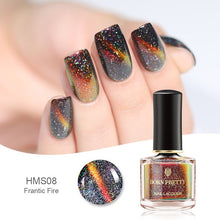 Load image into Gallery viewer, BORN PRETTY 3D Magnetic Glitter Nail Polish 6ml Holographic Chameleon Cat Eye Nail Varnish Nail Lacquer Black Base Needed
