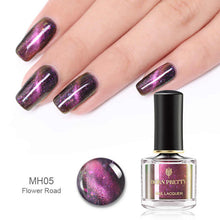 Load image into Gallery viewer, BORN PRETTY 3D Magnetic Glitter Nail Polish 6ml Holographic Chameleon Cat Eye Nail Varnish Nail Lacquer Black Base Needed
