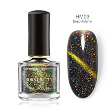 Load image into Gallery viewer, BORN PRETTY 3D Magnetic Glitter Nail Polish 6ml Holographic Chameleon Cat Eye Nail Varnish Nail Lacquer Black Base Needed
