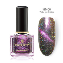 Load image into Gallery viewer, BORN PRETTY 3D Magnetic Glitter Nail Polish 6ml Holographic Chameleon Cat Eye Nail Varnish Nail Lacquer Black Base Needed
