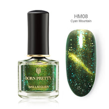 Load image into Gallery viewer, BORN PRETTY 3D Magnetic Glitter Nail Polish 6ml Holographic Chameleon Cat Eye Nail Varnish Nail Lacquer Black Base Needed
