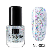 Load image into Gallery viewer, NEE JOLIE Nail Polish Fast Dry Nail Art Polish Varnich Gray  Coffee Series Glitter DIY Nails Lacquer  3.5ml
