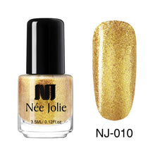 Load image into Gallery viewer, NEE JOLIE Nail Polish Fast Dry Nail Art Polish Varnich Gray  Coffee Series Glitter DIY Nails Lacquer  3.5ml
