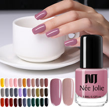 Load image into Gallery viewer, NEE JOLIE Nail Polish  Coffee Gray Red Series Nail Varnich Pure Nail Color Nail Art Polish Lacquer Decoration 7.5ml 3.5ml
