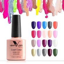 Load image into Gallery viewer, 7.5ml VENALISA Nail Gel Polish High Quality Nail Art Salon 60 Colors Soak off UV LED Nail Gel Varnish Camouflage Color Lacquer
